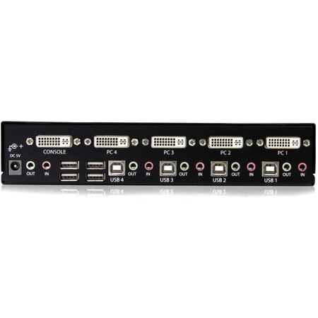 Startech.Com 4 Port DVI USB KVM Switch with Audio and USB 2.0 Hub SV431DVIUA